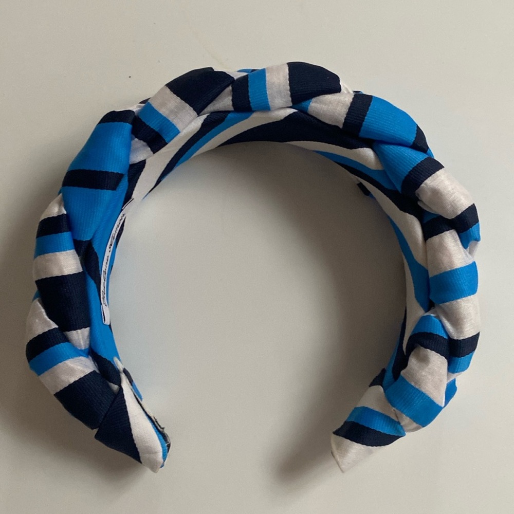 Evelyne Ayman Blue and White Headband